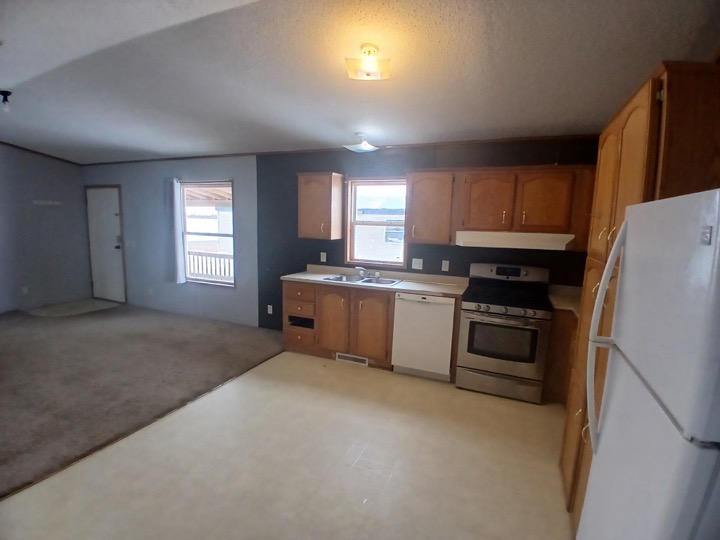 Kitchen and living area