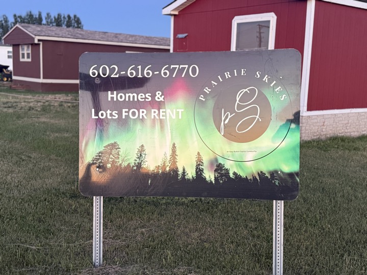 Prairie Skies sign at the park entrance