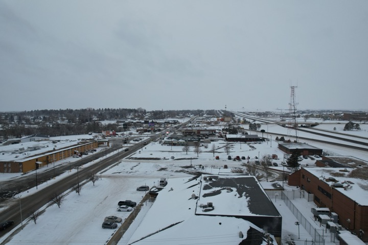 Aerial view of the area along I-94